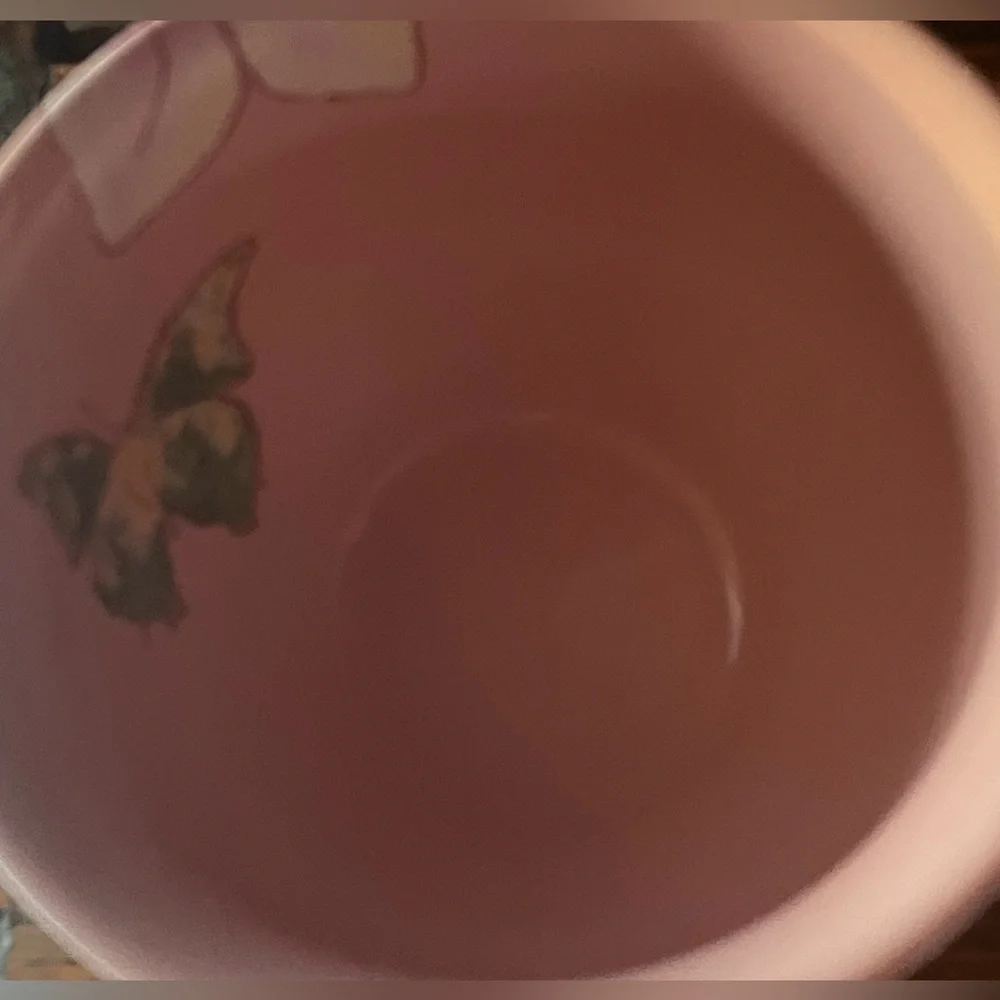 Disney Store Sleeping Beauty Aurora Pink Flowers Butterflies Coffee Mug - Picture 4 of 4